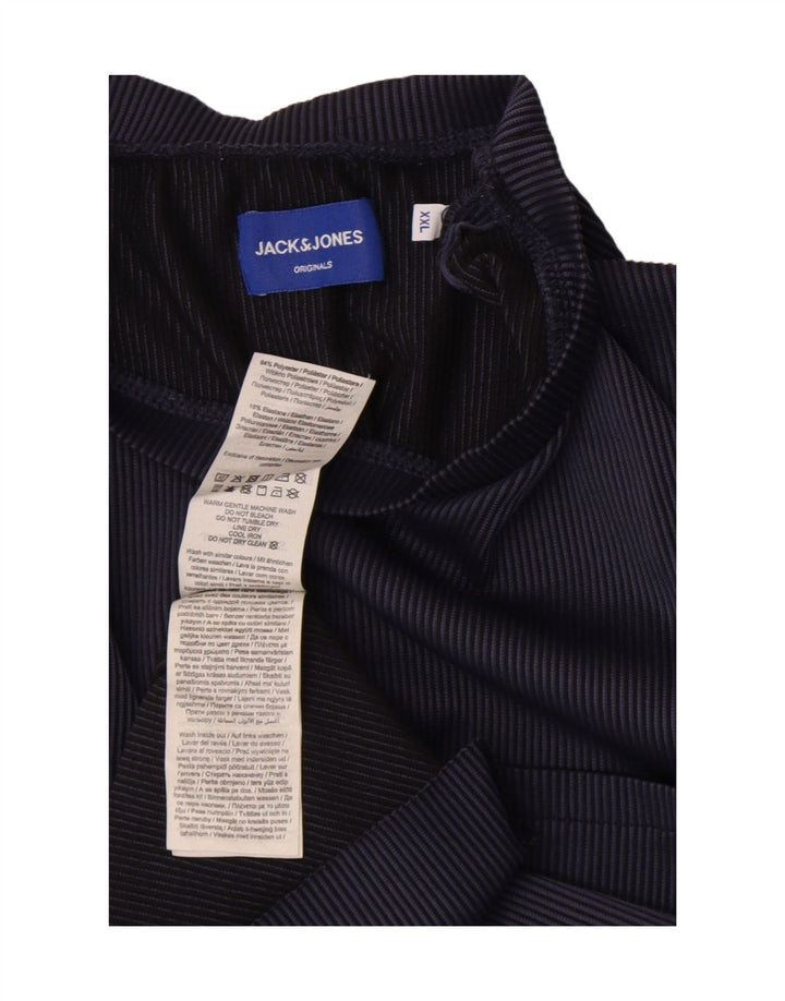Tricou Jack & Jones pentru bărbați Top 2XL bleumarin poliester cu dungi