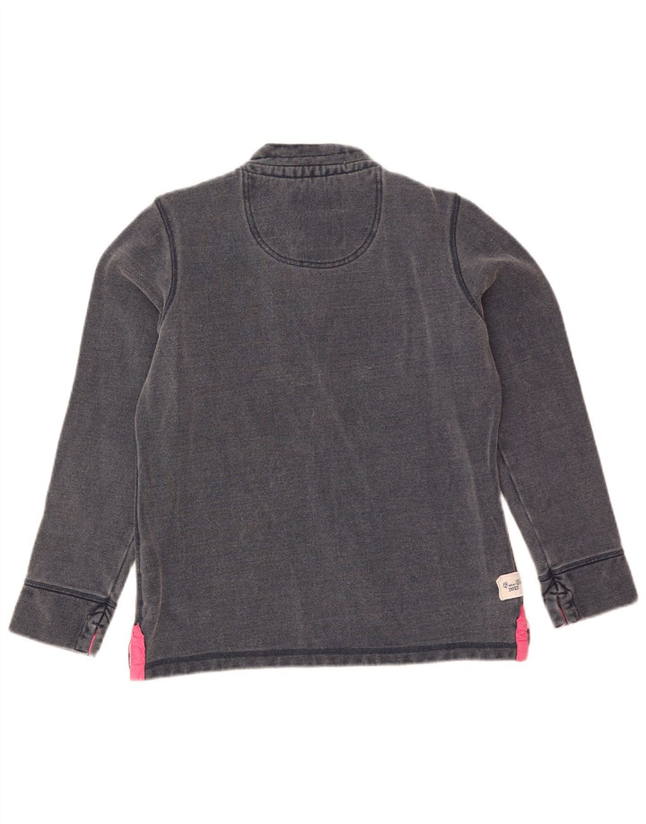 Crew Clothing Hanorac pentru femei cu gât cu nasturi Pulover UK 10 Mic Bleumarin