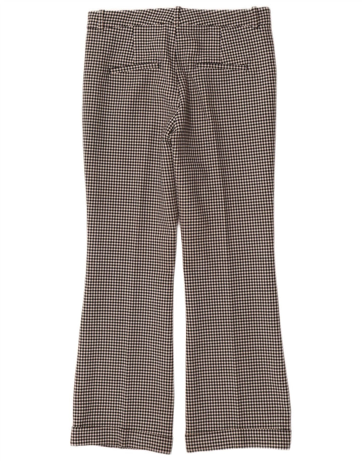 Pantaloni chino Bootcut pentru femei Zara Mediu L28 L29 Poliester vichy negru