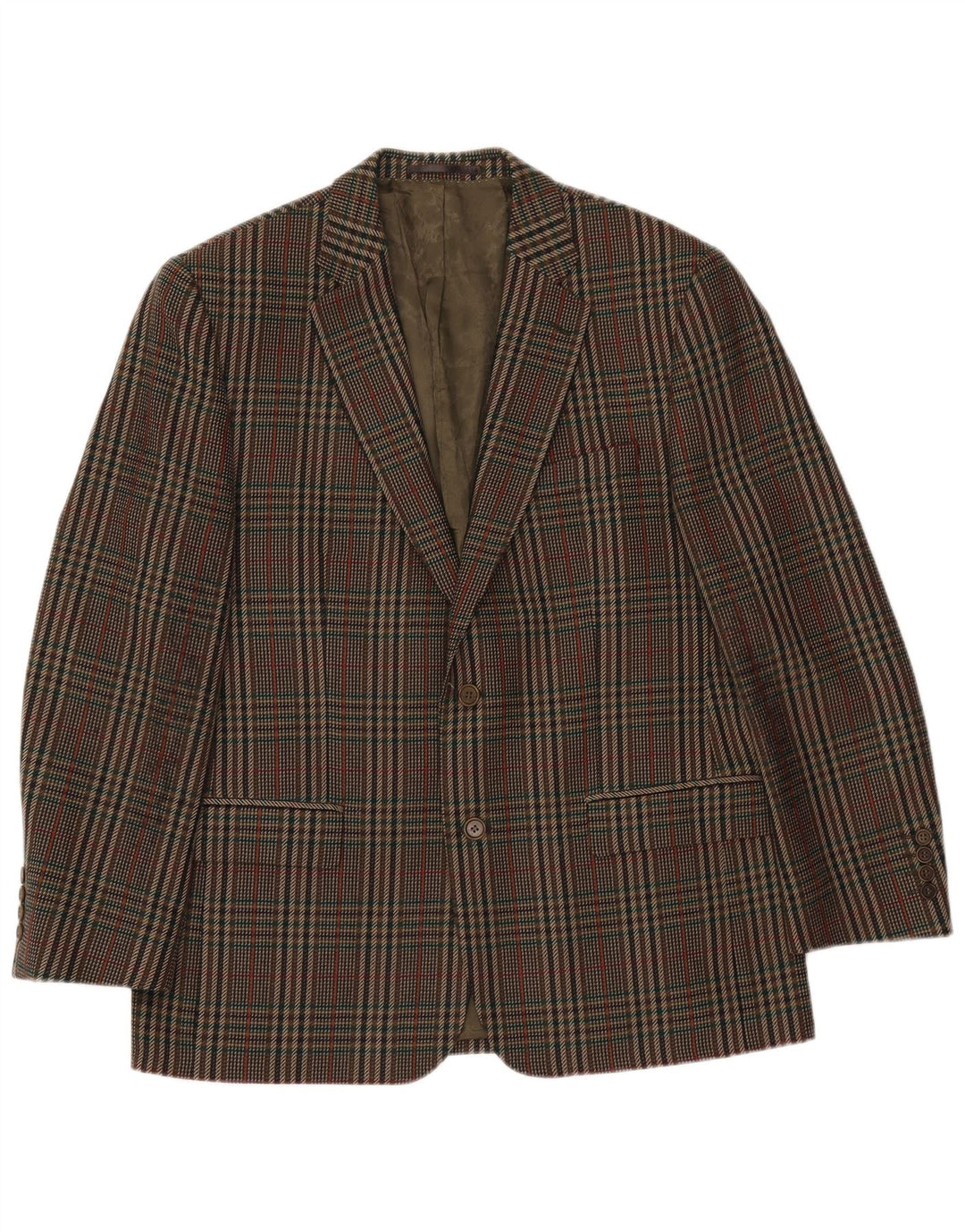 Sacou blazer pentru bărbați MAGEE cu 2 nasturi UK 38 Medium Khaki Houndstooth