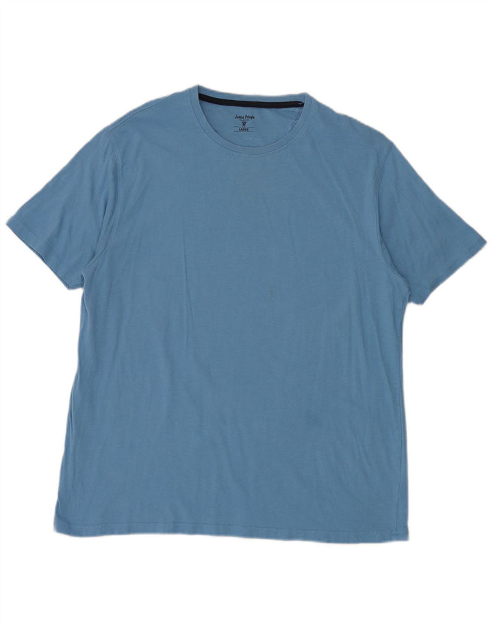 Tricou pentru bărbați James Pringle Top mare din bumbac albastru