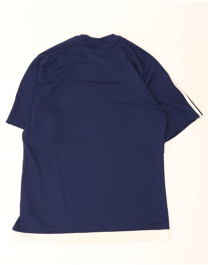 Tricou Adidas Climalite pentru bărbați Top Mediu Bleumarin Poliester Colorblock