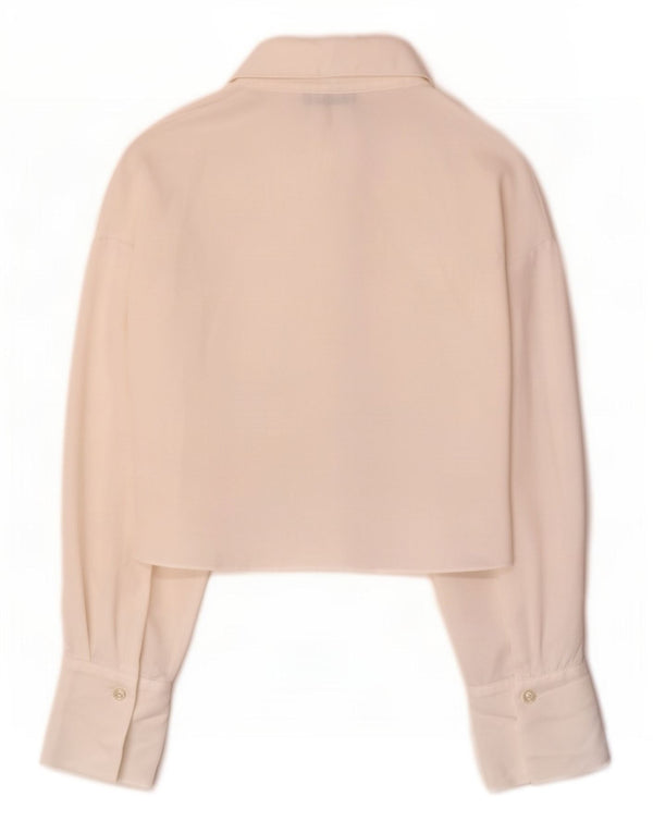 Zara Womens Crop Shirt Blouse UK 6 XS White