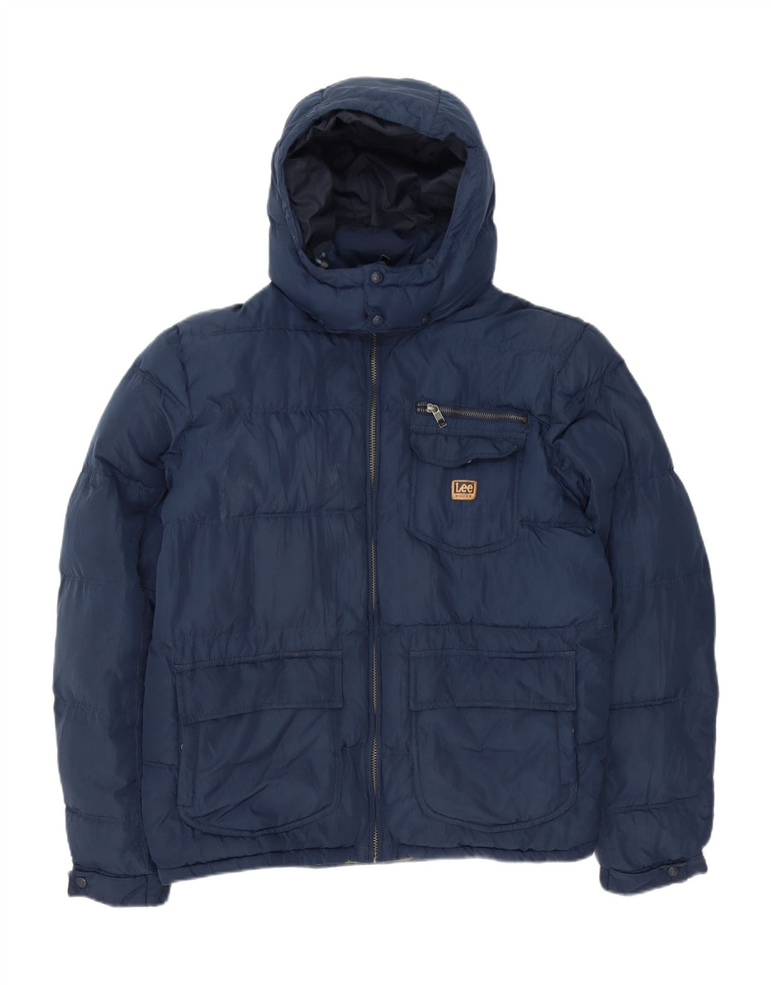 Jachetă căptușită cu glugă pentru bărbați Lee UK 44 XL bleumarin poliester
