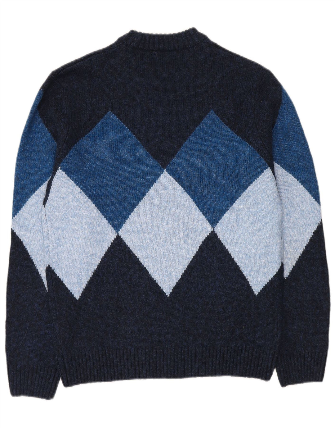C & A Pulover pentru bărbați cu decolteu rotund Mic bleumarin Argyle/Diamond