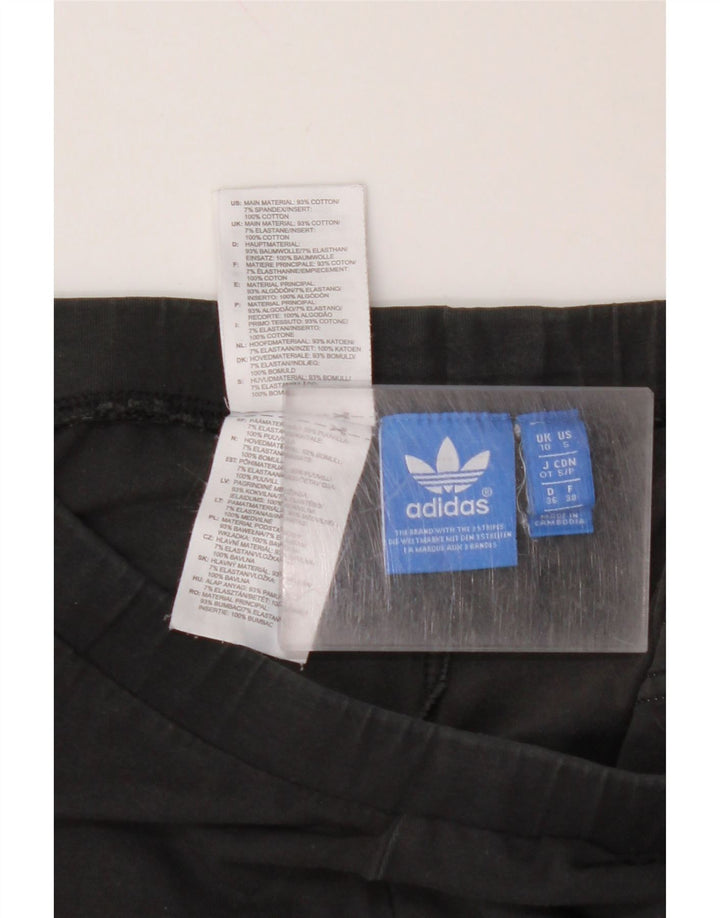 Leggings ADIDAS pentru femei, UK 10, bumbac negru