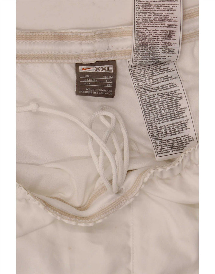 Pantaloni scurți sport Nike pentru bărbați 2XL, poliester alb