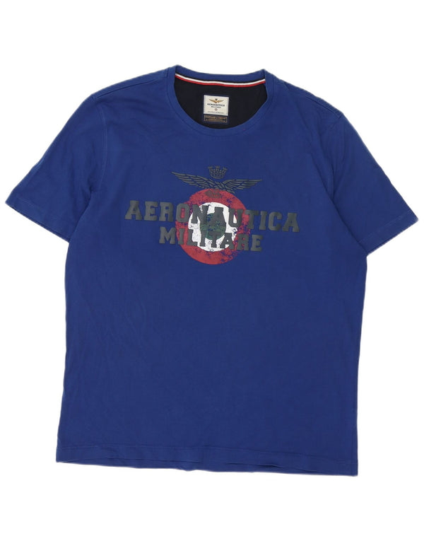 Tricou grafic pentru bărbați Aeronautica Militare Top 2XL Albastru