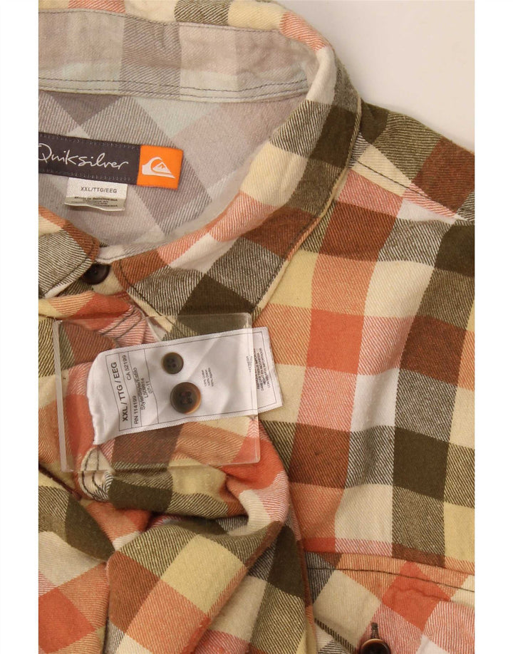 Cămașă de flanel pentru bărbați Quiksilver 2XL, bumbac vichy multicolor