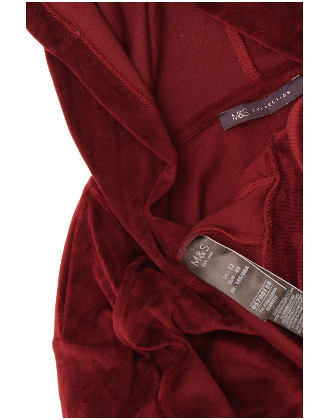 Pulover pentru femei Marks & Spencer, supradimensionat, cu fermoar, burgundă, 12 UK