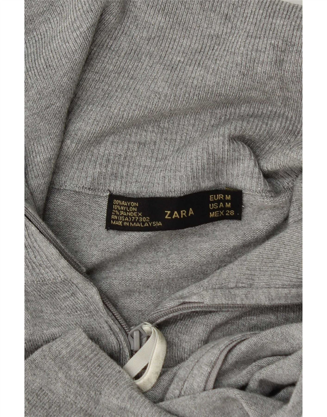 Pulover cardigan pentru femei Zara UK 12, raion gri mediu