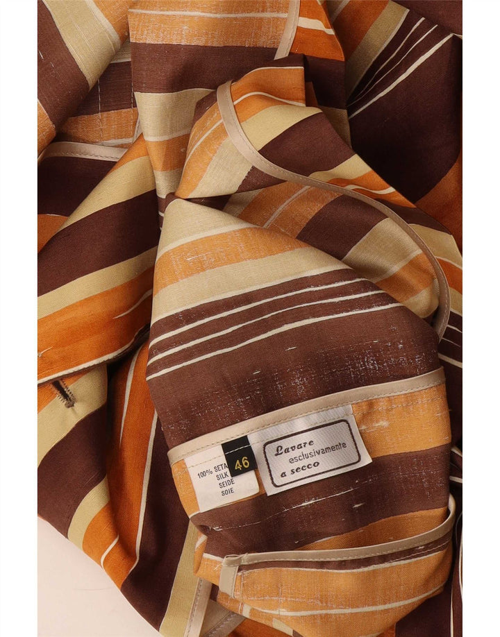 Jachetă vintage pentru femei cu 3 nasturi EU 46 XL, cu dungi multicolore