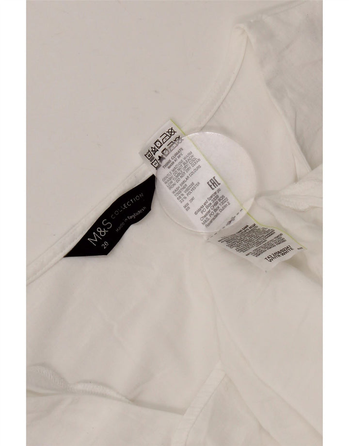 Bluză pentru femei Marks & Spencer, UK 20 2XL, viscoză albă