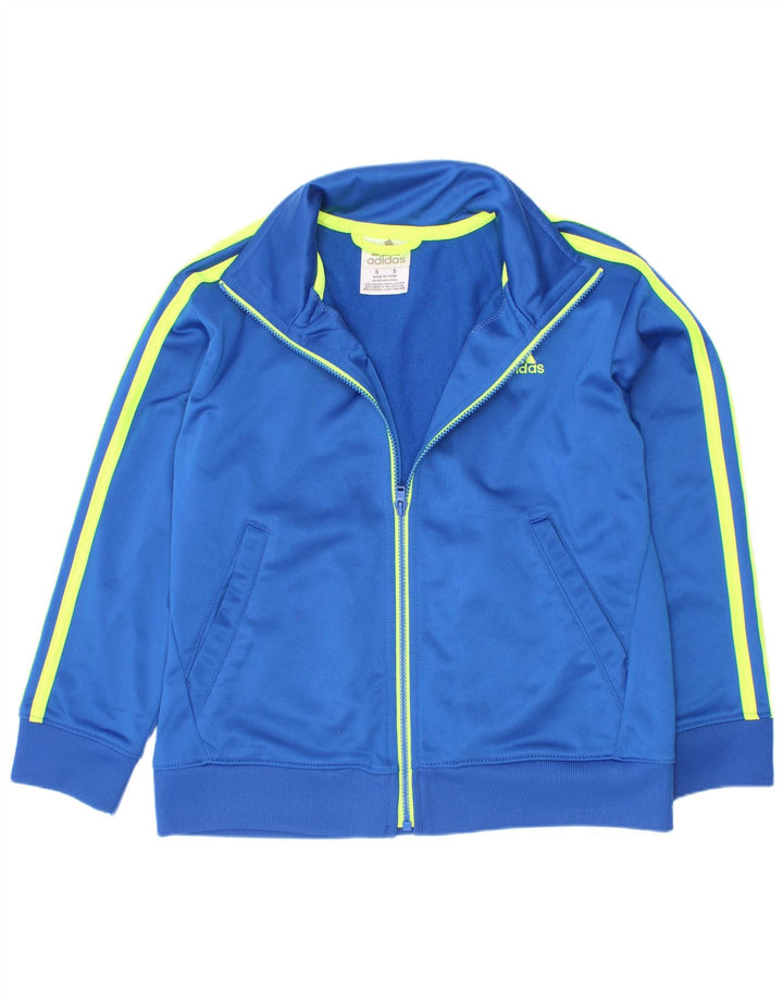 Jachetă de top pentru trening cu grafic pentru băieți Adidas 4-5 ani poliester albastru