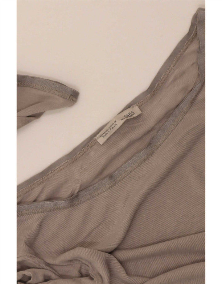 Top femeie Zara cu mâneci 3/4 UK 12, gri mediu