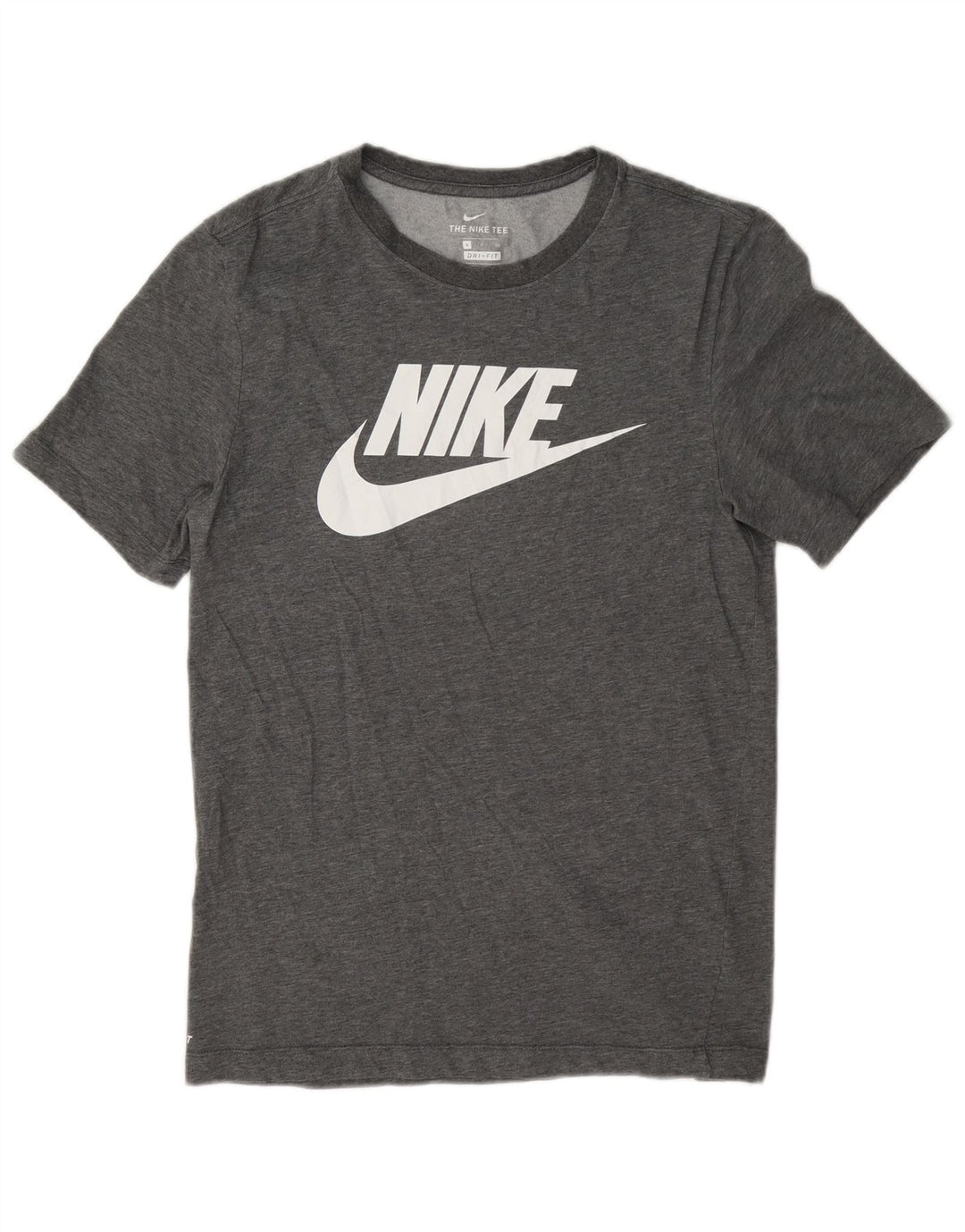 Tricou grafic Nike Dri Fit pentru bărbați Top mic, gri, bumbac
