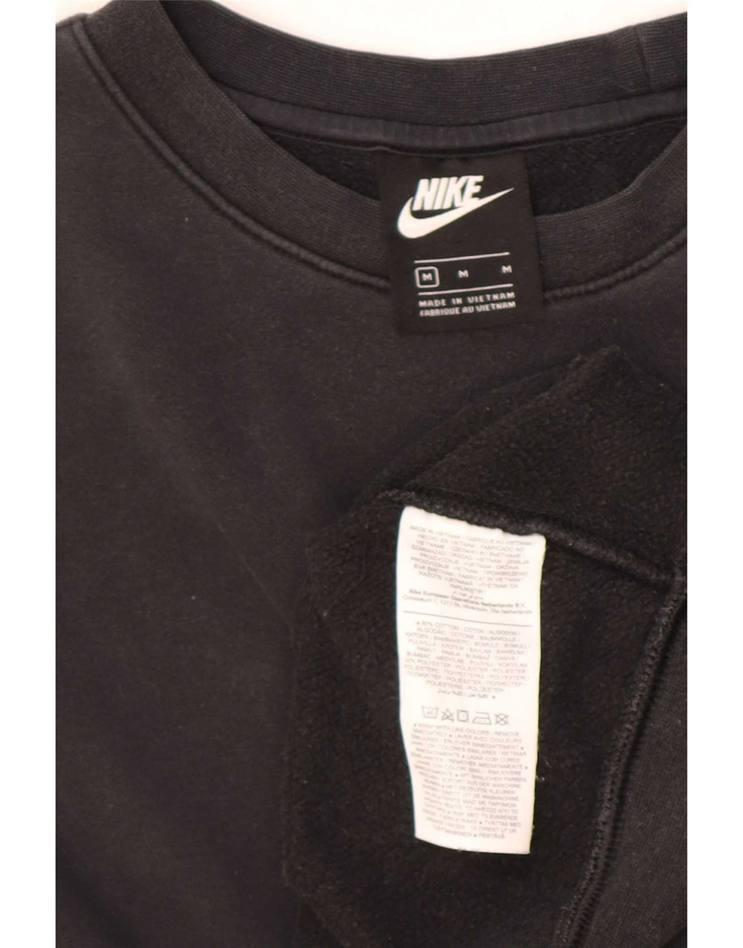 Hanorac Nike pentru bărbați, cu tăiere lentă, din bumbac mediu negru