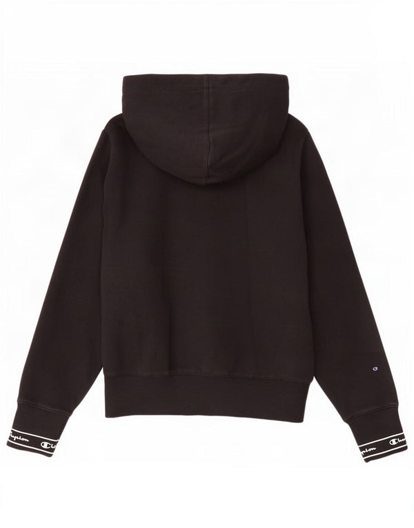 Pulover cu glugă cu grafic pentru femei Champion UK 10 Bumbac negru mic