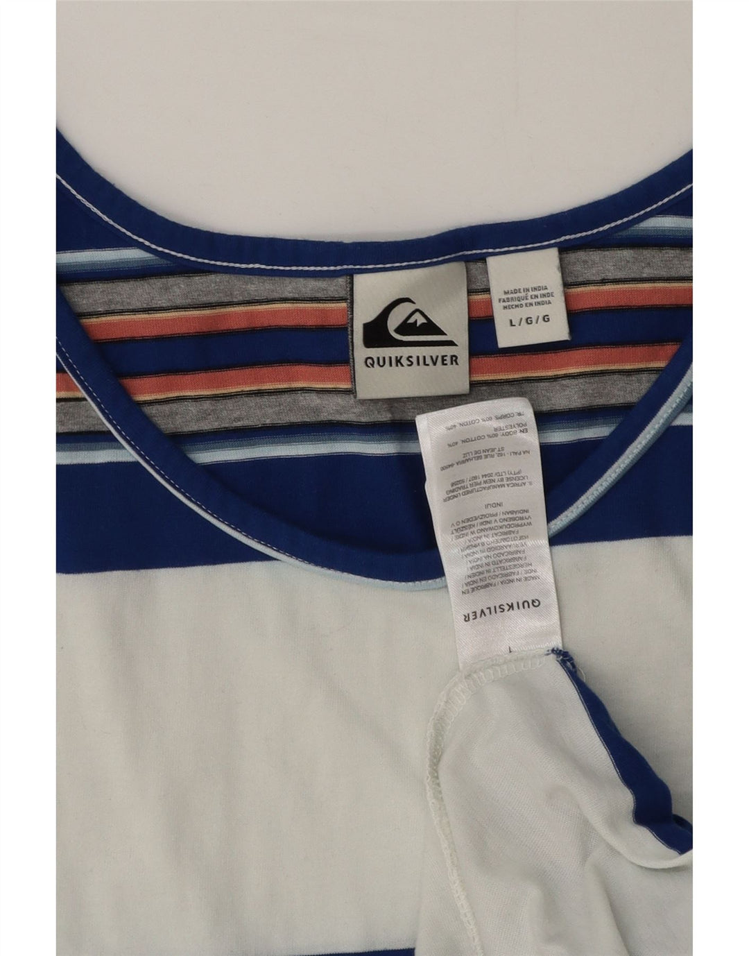 Vestă Quiksilver pentru bărbați, mare, alb, din bumbac color bloc