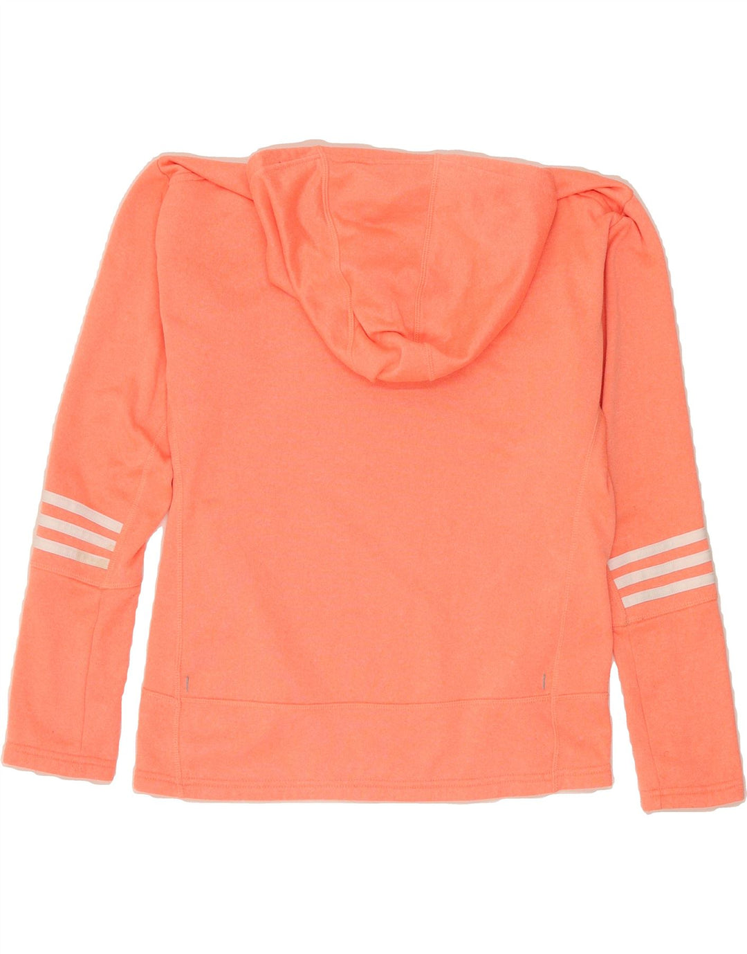 ADIDAS Womens Hoodie Jumper UK 12/14 Medium Orange Polyester Vintage Adidas and Second-Hand Adidas from Messina Hembry 
