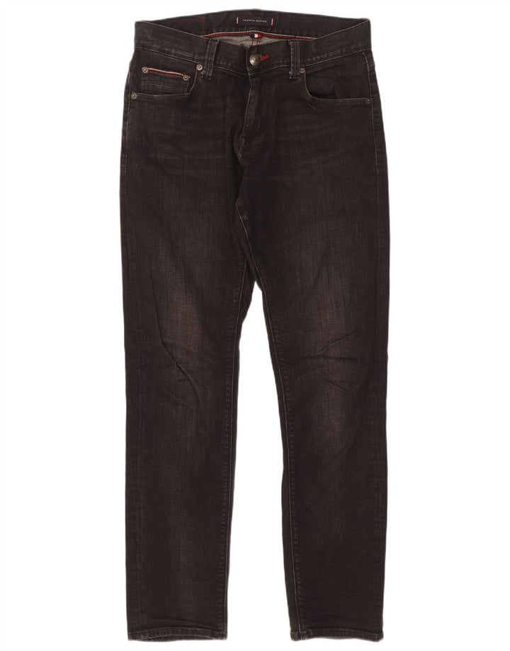 Blugi slim pentru bărbați Tommy Hilfiger W30 L32 bumbac negru