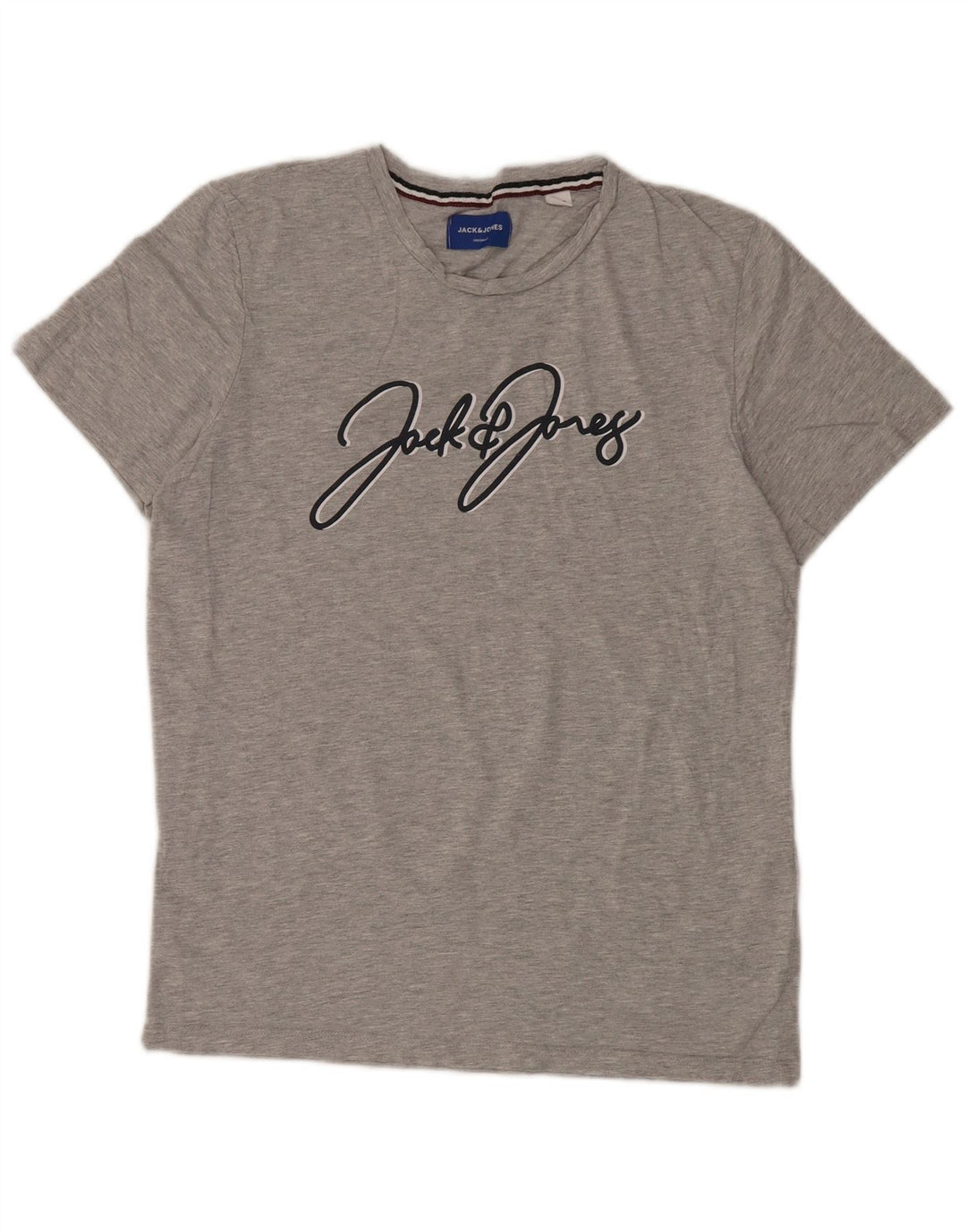 Tricou grafic Jack & Jones pentru bărbați Top mic din bumbac gri