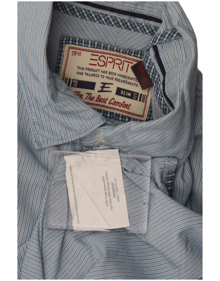 Cămașă Slim Fit pentru bărbați ESPRIT, cu dungi mari, albastre