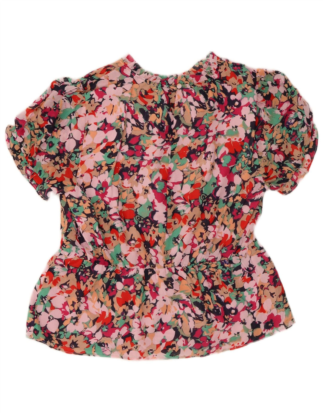 Bluză pentru femei J. CREW UK 14 Poliester Floral Roz Mediu