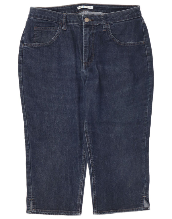 Blugi Capri Riders LEE pentru femei cu talie medie US 12 Large W32 L19 Bleumarin