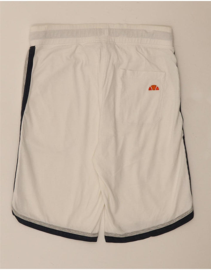 Pantaloni scurți sport grafic pentru bărbați Ellesse, bumbac color bloc alb mediu