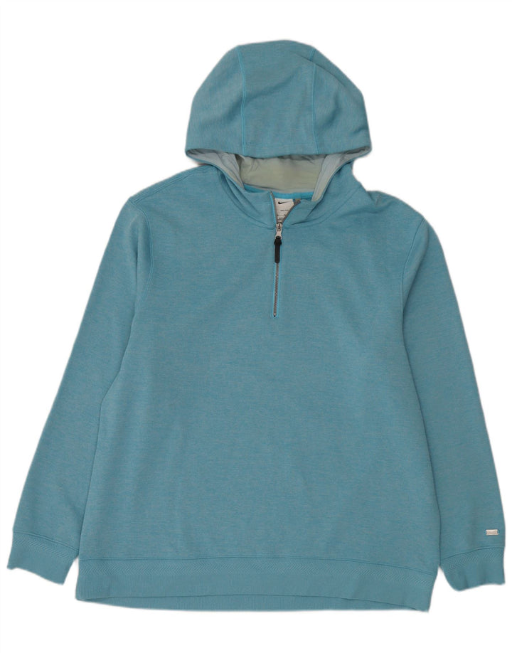 Hanoră Nike pentru bărbați, cu fermoar și gât, XL, poliester, albastru
