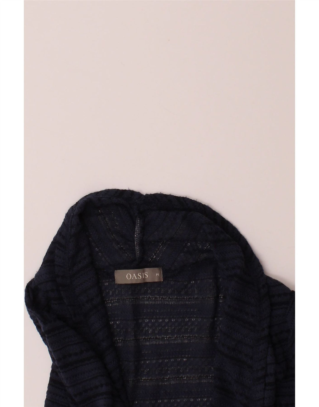 OASIS Womens Open Cardigan Sweater UK 14 Medium Navy Blue Striped Vintage Oasis and Second-Hand Oasis from Messina Hembry 