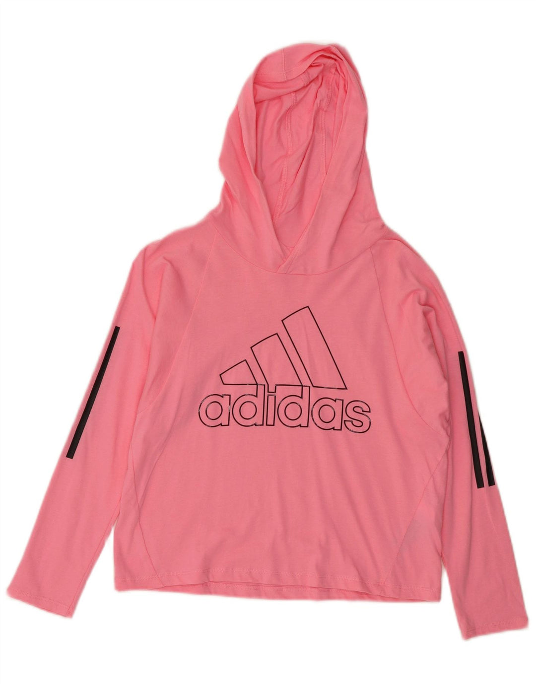 Pulover cu glugă cu formă lentă pentru femei Adidas, UK 10, bumbac roz mic