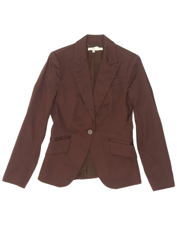 Jachetă pentru femei Zara cu 1 nasture, UK 10, Burgundy mic