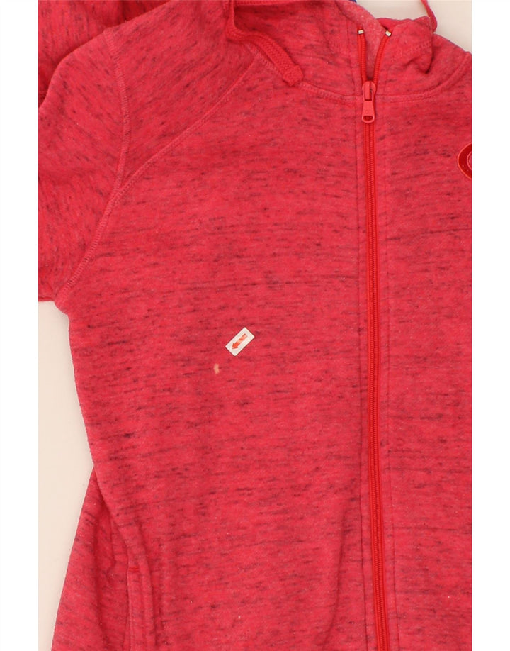 CHAMPION Womens Zip Hoodie Sweater UK 12 Medium Red Flecked Vintage Champion and Second-Hand Champion from Messina Hembry 