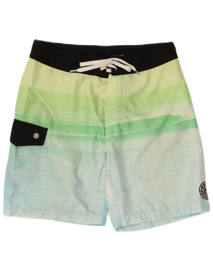 Pantaloni scurți de înot Rip Curl pentru bărbați, poliester cu dungi multicolore medii