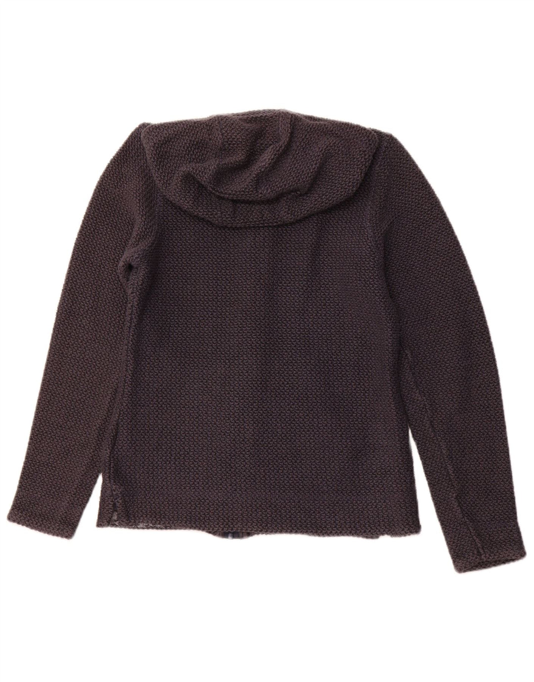 WEIRD FISH Pulover cu glugă cu fermoar pentru femei UK 10 Bumbac bleumarin mic