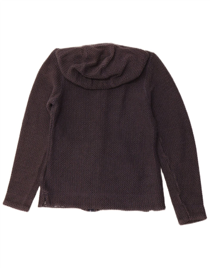 WEIRD FISH Pulover cu glugă cu fermoar pentru femei UK 10 Bumbac bleumarin mic