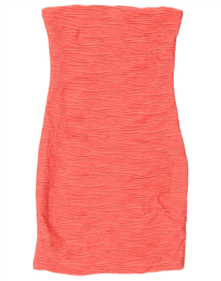 Rochie bodycon fără bretele pentru femei Zara UK 14 Poliester roz mediu