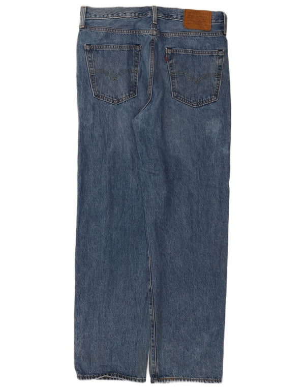 Blugi drepți Levi's 568 Loose Fit W32 L32 Bumbac albastru