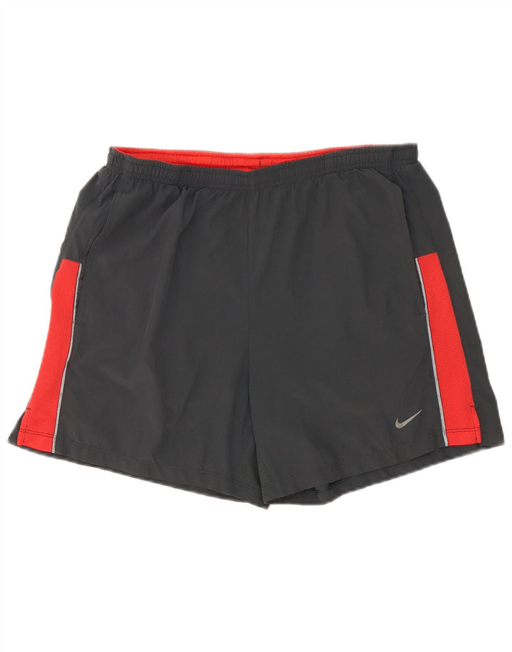 Pantaloni scurți sport Nike Dri Fit pentru bărbați, gri mediu, poliester color bloc