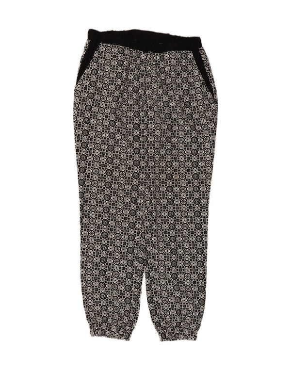 Pantaloni de jogging pentru femei Topshop Pantaloni harem UK 10 Small Black Geometric