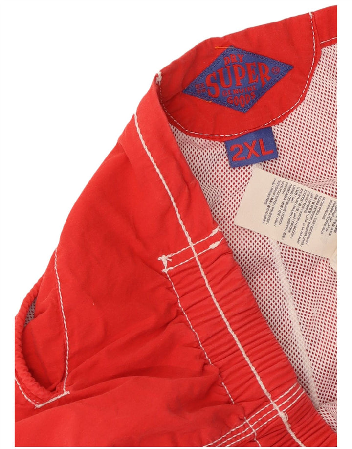 Pantaloni scurți de înot Superdry pentru bărbați 2XL bumbac roșu