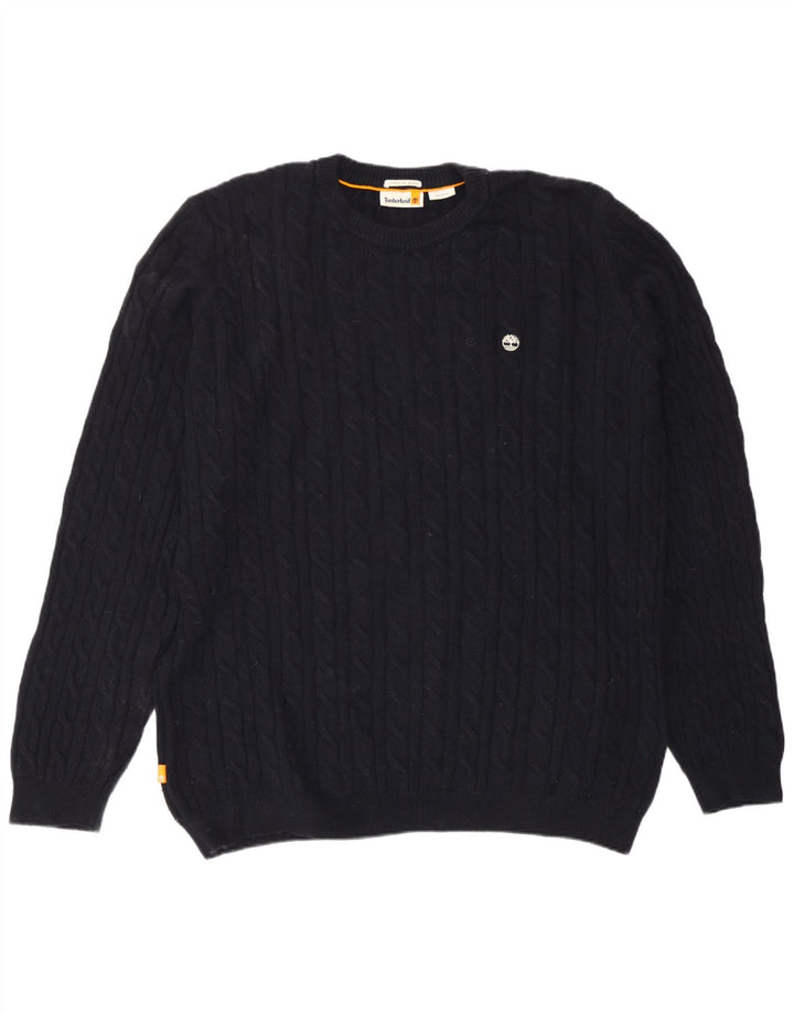 Pulover pentru bărbați Timberland cu gât crew, 2XL, lână de miel bleumarin