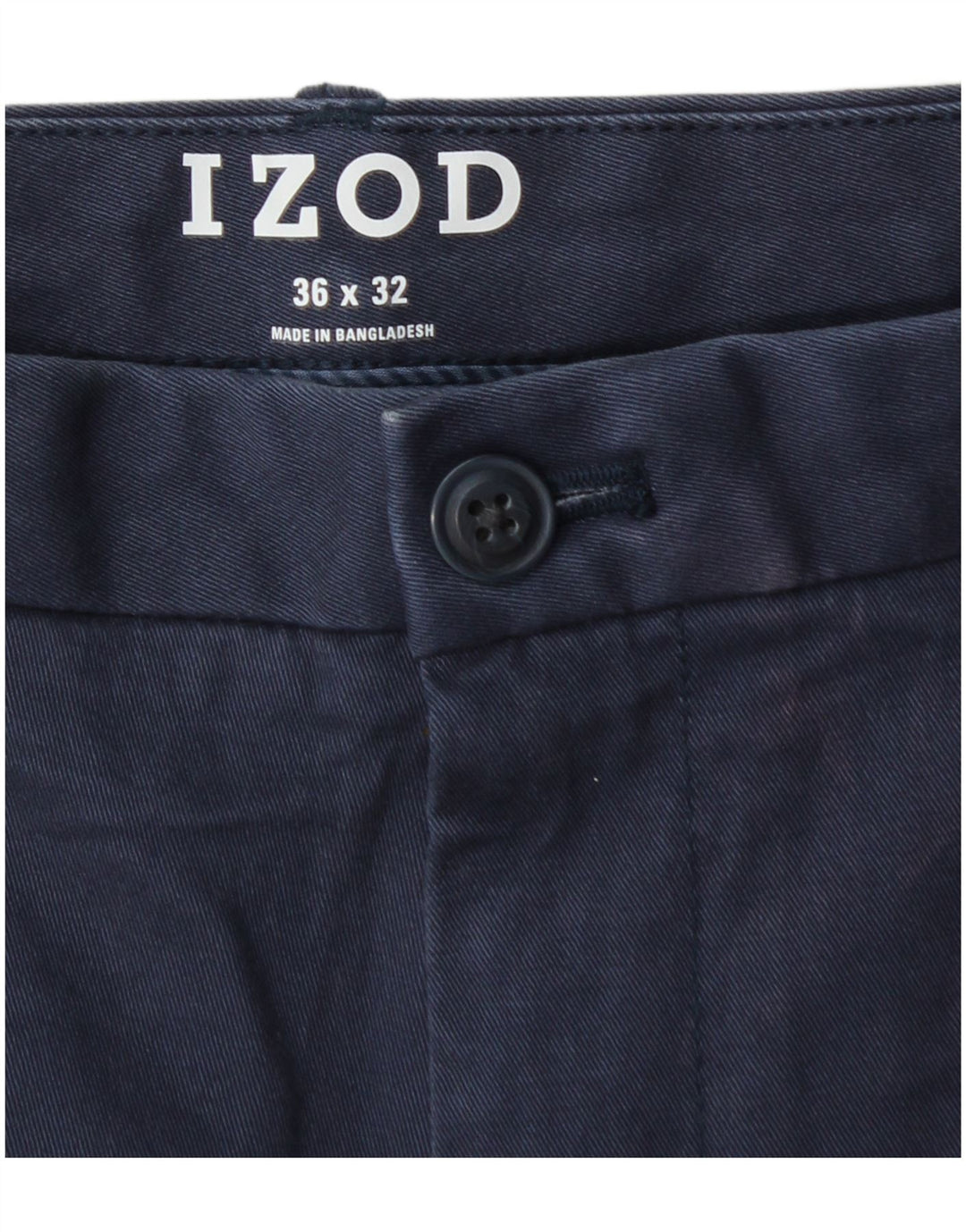 Pantaloni chino drepți pentru bărbați IZOD L36 L32 bumbac bleumarin