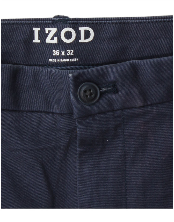 Pantaloni chino drepți pentru bărbați IZOD L36 L32 bumbac bleumarin