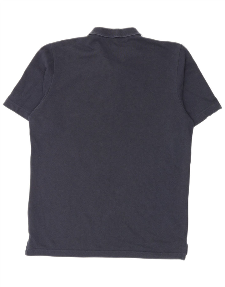 Tricou polo pentru bărbați Adidas mic, albastru bleumarin, bumbac