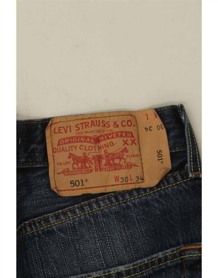 Blugi drepti pentru bărbați Levi's 501 W30 L34 Bumbac albastru
