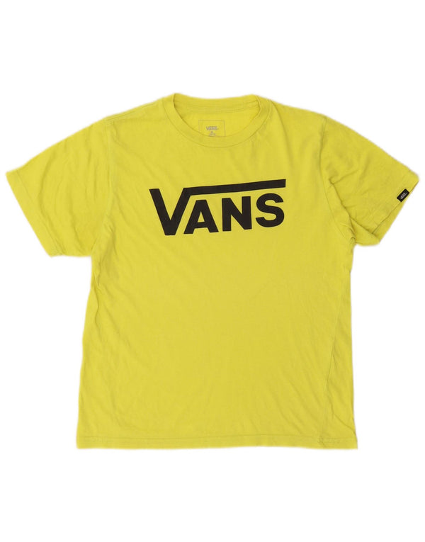 Tricou grafic Vans Boys Classic Fit Top 10-11 ani Bumbac galben mediu