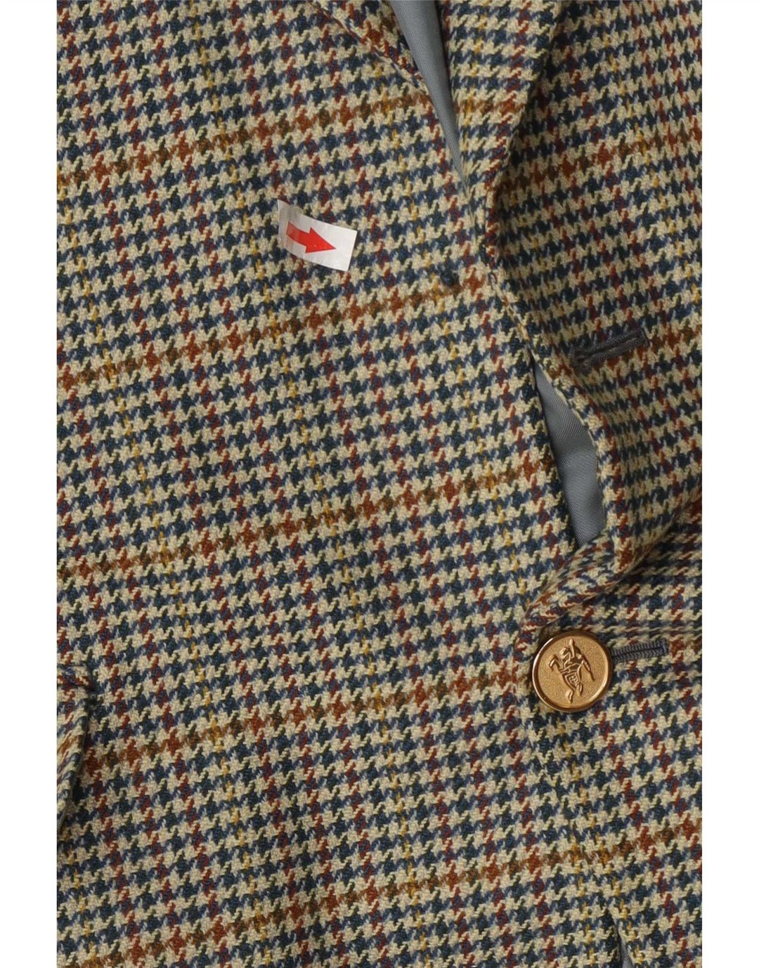 Burberrys Jachetă Blazer pentru bărbați cu 1 buton IT 50 Lână mare albastru Houndstooth